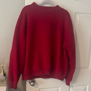 Parke Deep Red Mockneck